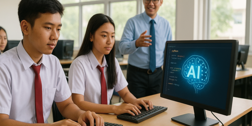 pembelajaran python di laboratorium komputer